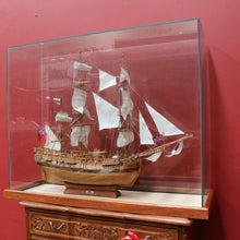 Load image into Gallery viewer, x SOLD Captain Cook HMAS Endeavour Model Ship with Cedar and Glass Display Case. B12906