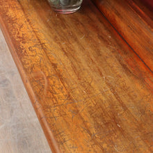 Load image into Gallery viewer, Antique Australian Cedar Church Pew with Carved Gothic Quatrefoil Ends. B13145