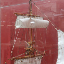 Load image into Gallery viewer, x SOLD Captain Cook HMAS Endeavour Model Ship with Cedar and Glass Display Case. B12906