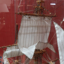Load image into Gallery viewer, x SOLD Captain Cook HMAS Endeavour Model Ship with Cedar and Glass Display Case. B12906