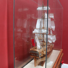 Load image into Gallery viewer, x SOLD Captain Cook HMAS Endeavour Model Ship with Cedar and Glass Display Case. B12906