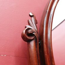 Load image into Gallery viewer, x SOLD Australian Cedar Antique Vanity Mirror with Velvet Lined Trinket Compartment. B12893