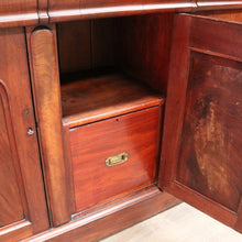 Load image into Gallery viewer, Antique Australian Cedar Three Door Sideboard with Ornately Carved Backboard. B13147