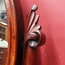 Load image into Gallery viewer, x SOLD Australian Cedar Antique Vanity Mirror with Velvet Lined Trinket Compartment. B12893