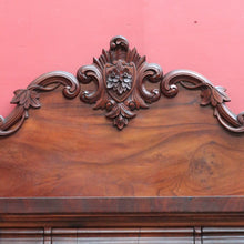 Load image into Gallery viewer, Antique Australian Cedar Three Door Sideboard with Ornately Carved Backboard. B13147