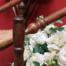 Load image into Gallery viewer, x SOLD Pair of Dutch Triangle Corner Chairs with Rush Seats and Bobbin Frames. B12905