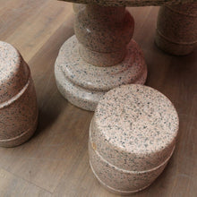 Load image into Gallery viewer, Solid Granite Outdoor Garden Table with Four Matching Stools. B13148
