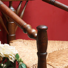 Load image into Gallery viewer, x SOLD Pair of Dutch Triangle Corner Chairs with Rush Seats and Bobbin Frames. B12905