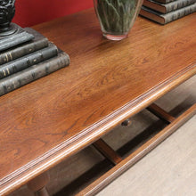 Load image into Gallery viewer, x SOLD Vintage French Oak Coffee Table with Double H-Stretcher Base and Turned Legs. B12256