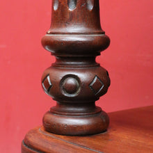 Load image into Gallery viewer, Antique Australian Cedar Three Tier Servery or Dumb Waiter on Porcelain Castors. B13153