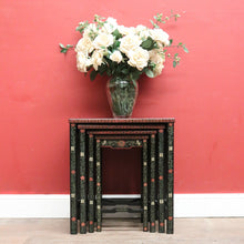 Load image into Gallery viewer, x SOLD Set of 4 Oriental Nesting Tables – Floral Design, Made in the People’s Republic of China. B12286