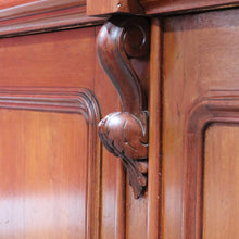 Load image into Gallery viewer, Antique Australian Cedar Two Height Bookcase with Glass Doors and Corbels. B12907
