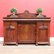 Load image into Gallery viewer, Antique English Mahogany Three Drawer, Three Door Sideboard Cabinet Circa 1850. B13152