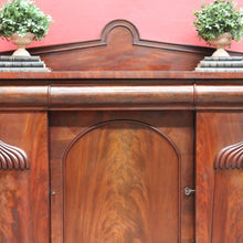 Load image into Gallery viewer, Antique English Mahogany Three Drawer, Three Door Sideboard Cabinet Circa 1850. B13152