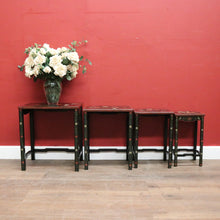 Load image into Gallery viewer, x SOLD Set of 4 Oriental Nesting Tables – Floral Design, Made in the People’s Republic of China. B12286