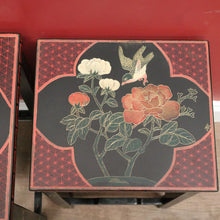 Load image into Gallery viewer, x SOLD Set of 4 Oriental Nesting Tables – Floral Design, Made in the People’s Republic of China. B12286