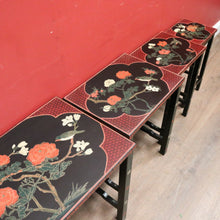 Load image into Gallery viewer, x SOLD Set of 4 Oriental Nesting Tables – Floral Design, Made in the People’s Republic of China. B12286