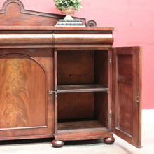 Load image into Gallery viewer, Antique English Mahogany Three Drawer, Three Door Sideboard Cabinet Circa 1850. B13152