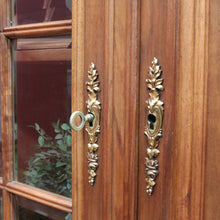 Load image into Gallery viewer, Antique French Walnut Two Height Bookcase with Carved Details and Glass Doors. B12910