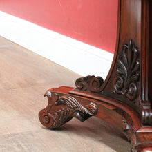 Load image into Gallery viewer, Antique Rosewood Regency Fold Over Card Games Table with Carved Base and Baize Interior. B12891