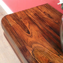 Load image into Gallery viewer, Antique Rosewood Regency Fold Over Card Games Table with Carved Base and Baize Interior. B12891