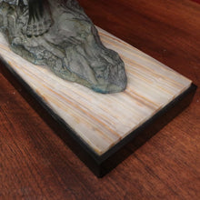 Load image into Gallery viewer, Art Deco Era Onyx & Bronze Sculpture – In the Style of Jean Marie Camus – “Man Pulling a Log” B12476