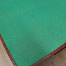 Load image into Gallery viewer, Antique Rosewood Regency Fold Over Card Games Table with Carved Base and Baize Interior. B12891