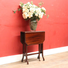 Load image into Gallery viewer, English Mahogany Antique Sutherland Drop Leaf Table with Porcelain Castors. B12890