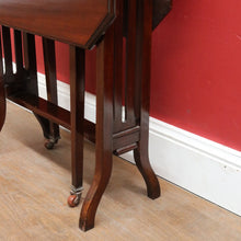 Load image into Gallery viewer, English Mahogany Antique Sutherland Drop Leaf Table with Porcelain Castors. B12890