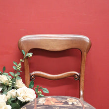 Load image into Gallery viewer, x SOLD Antique English Pair of Chairs with Oriental-Inspired Silk Seats and Turned Legs. B12477