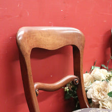 Load image into Gallery viewer, x SOLD Antique English Pair of Chairs with Oriental-Inspired Silk Seats and Turned Legs. B12477