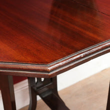 Load image into Gallery viewer, English Mahogany Antique Sutherland Drop Leaf Table with Porcelain Castors. B12890