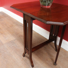 Load image into Gallery viewer, English Mahogany Antique Sutherland Drop Leaf Table with Porcelain Castors. B12890