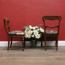 Load image into Gallery viewer, x SOLD Antique English Pair of Chairs with Oriental-Inspired Silk Seats and Turned Legs. B12477