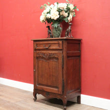 Load image into Gallery viewer, x SOLD Antique French Oak Hall Cabinet with Drawer, Key & Iron Handle. B12291