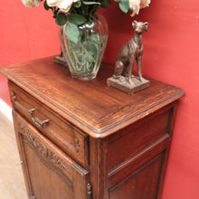 Load image into Gallery viewer, x SOLD Antique French Oak Hall Cabinet with Drawer, Key & Iron Handle. B12291