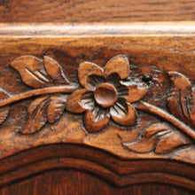 Load image into Gallery viewer, x SOLD Antique French Oak Hall Cabinet with Drawer, Key & Iron Handle. B12291