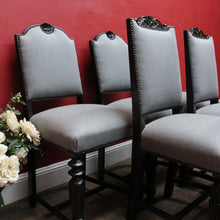 Load image into Gallery viewer, Antique Australian Ed Rosenstengel Dining Chairs - Silky Oak Set of Six Chairs. B13169