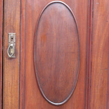 Load image into Gallery viewer, Australian Cedar Victorian Breakfront Sideboard with Oval Mirror and Cupboards. B12903