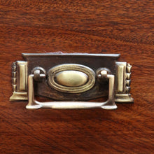 Load image into Gallery viewer, Australian Cedar Victorian Breakfront Sideboard with Oval Mirror and Cupboards. B12903