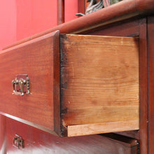 Load image into Gallery viewer, Australian Cedar Victorian Breakfront Sideboard with Oval Mirror and Cupboards. B12903