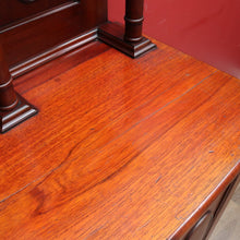 Load image into Gallery viewer, Australian Cedar Victorian Breakfront Sideboard with Oval Mirror and Cupboards. B12903