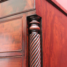 Load image into Gallery viewer, x SOLD English Mahogany Antique Chest Two Short Over Three Long with Secret Drawer. B12894