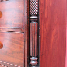 Load image into Gallery viewer, x SOLD English Mahogany Antique Chest Two Short Over Three Long with Secret Drawer. B12894