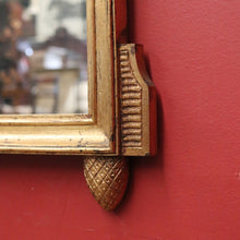 Load image into Gallery viewer, x SOLD Vintage French Wall Mirror with Ornate Gilt Frame and Floral Crest. B12478