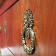 Load image into Gallery viewer, Antique French Cherrywood Three Drawer Chest of Drawers with Ornate Brass Handles. B13167
