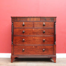 Load image into Gallery viewer, x SOLD English Mahogany Antique Chest Two Short Over Three Long with Secret Drawer. B12894