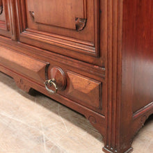 Load image into Gallery viewer, x SOLD Antique French Walnut Bookcase with Leadlight Doors, Adjustable Shelves & Drawer. B12258