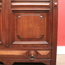 Load image into Gallery viewer, x SOLD Antique French Walnut Bookcase with Leadlight Doors, Adjustable Shelves & Drawer. B12258