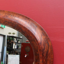 Load image into Gallery viewer, Antique English Walnut Arched Overmantel Mirror with Figured Veneer Frame. B13175